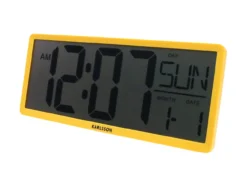 Wall/Table clock Retro LCD bright yellow