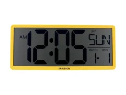 Wall/Table clock Retro LCD bright yellow
