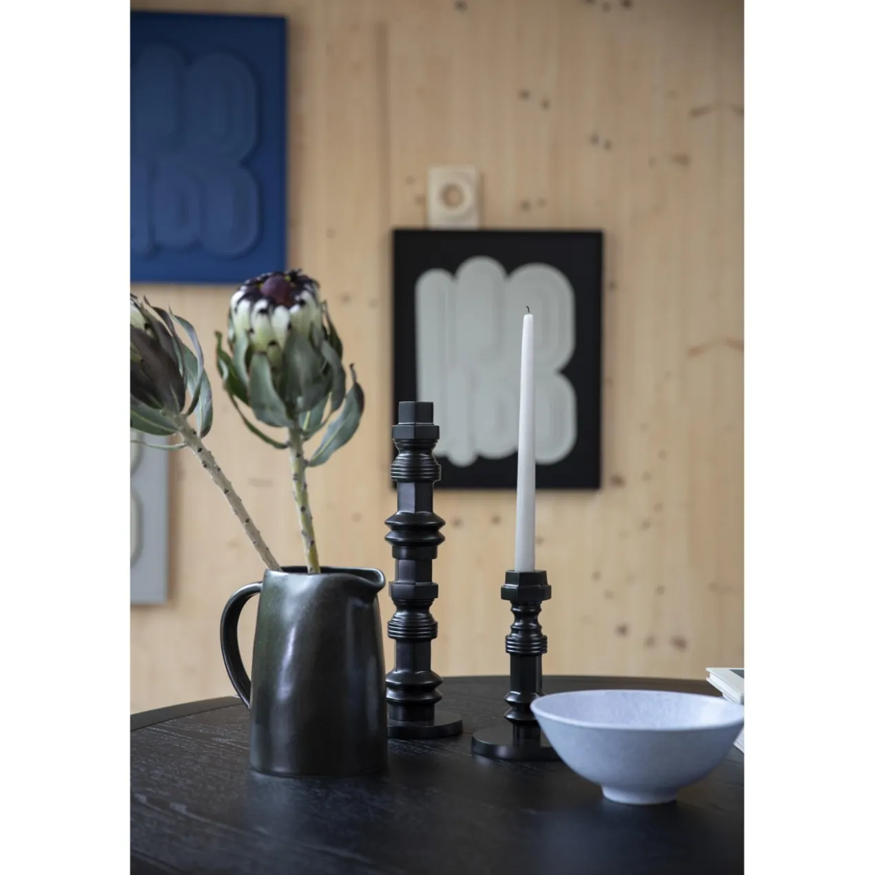Wand art august zwart and wit