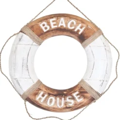 Wanddecoratie Hout ronde boei Beach House Ø50 cm