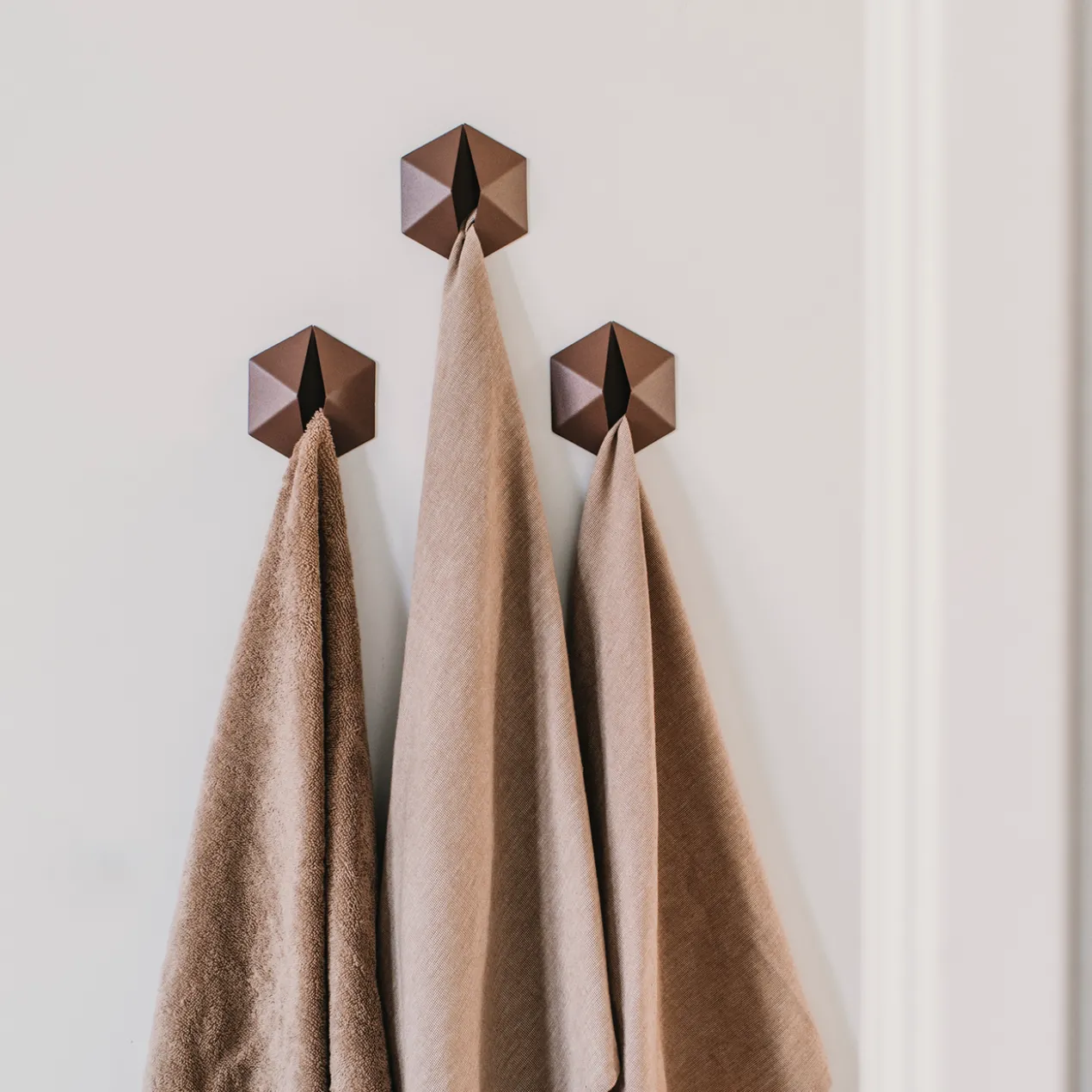 Wandhaak Towel Diamond °01 Blass Brown - 1 wandhaak