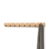 Wandkapstok Flip 8 haken naturel hout