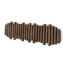 Wandkapstok Umbra Picket 8 haken Walnoot hout
