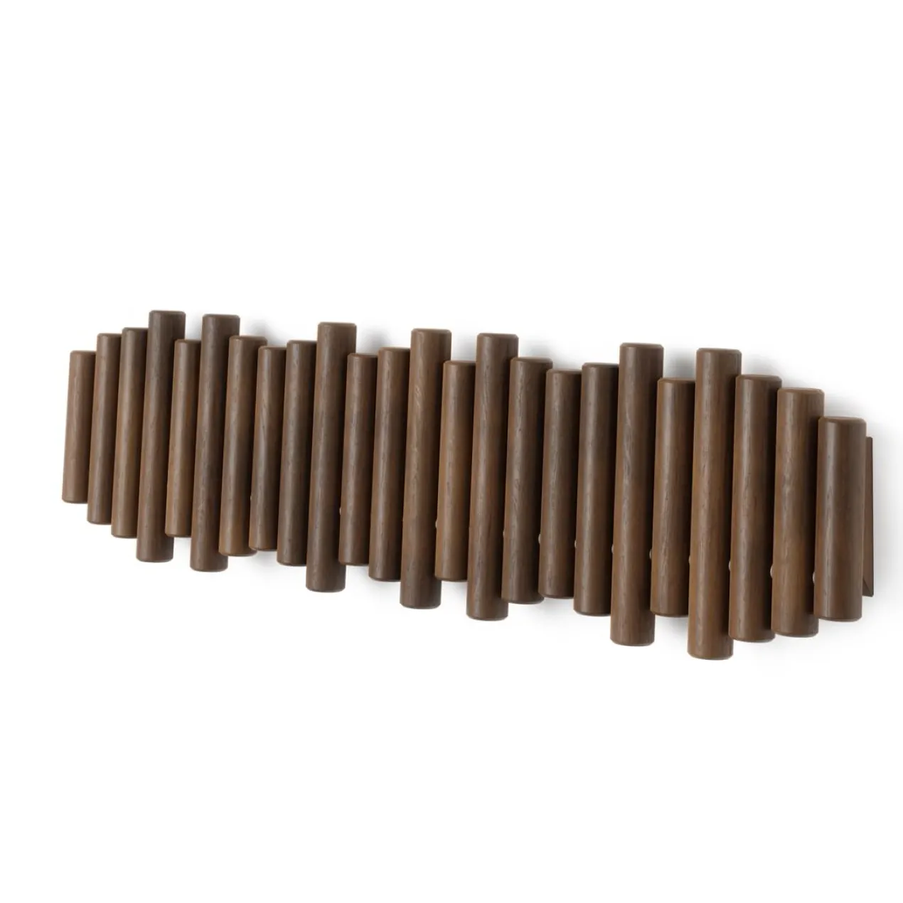 Wandkapstok Umbra Picket 8 haken Walnoot hout