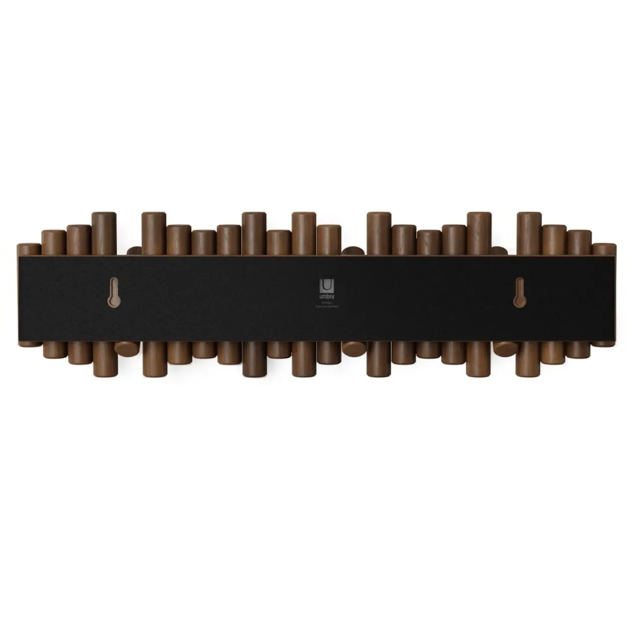 Wandkapstok Umbra Picket 8 haken Walnoot hout