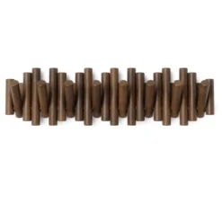 Wandkapstok Umbra Picket 8 haken Walnoot hout