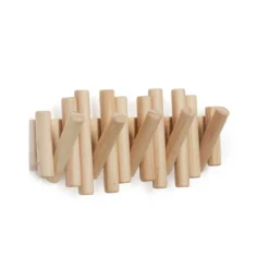 Wandkapstok Umbra Picket 5 haken naturel hout