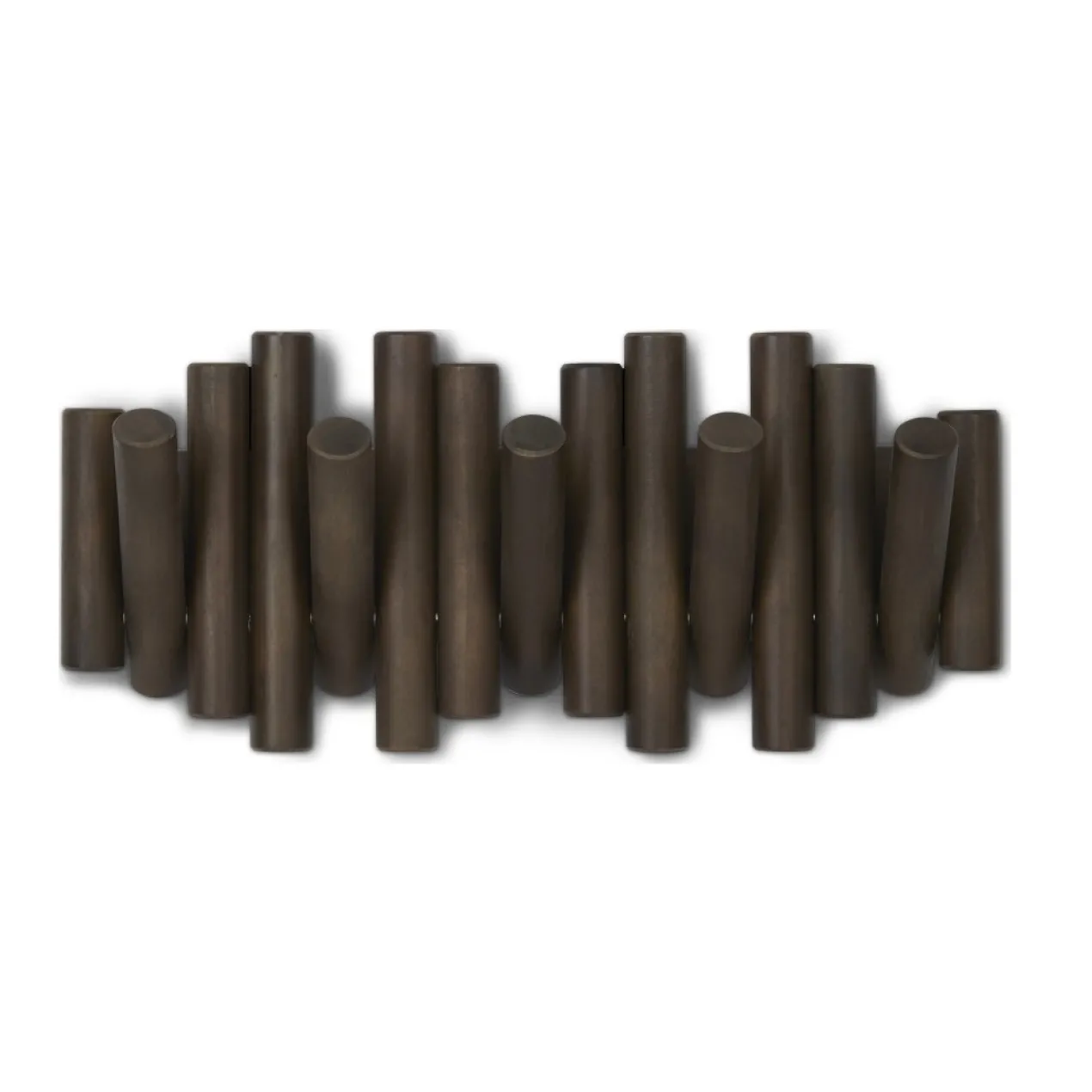 Wandkapstok Umbra Picket 5 haken walnoot hout