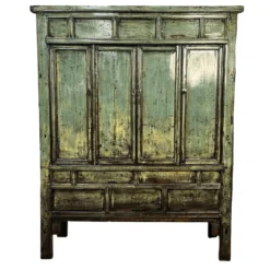 Wandkast blauw/groen lak uniek