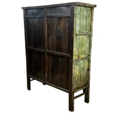 Wandkast blauw/groen lak uniek
