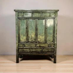 Wandkast blauw/groen lak uniek