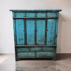 Wandkast blauw uniek lak