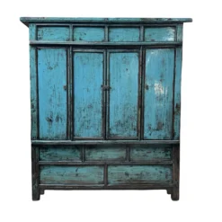 Wandkast blauw uniek lak