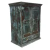 Wandkast 2 deur 2 la blauw finish uniek