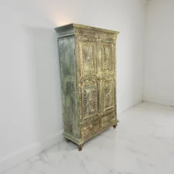 Wandkast 2 deur 2 la blauw uniek