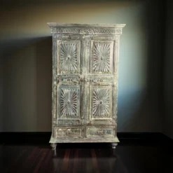 Wandkast 2 deur 2 la blauw uniek