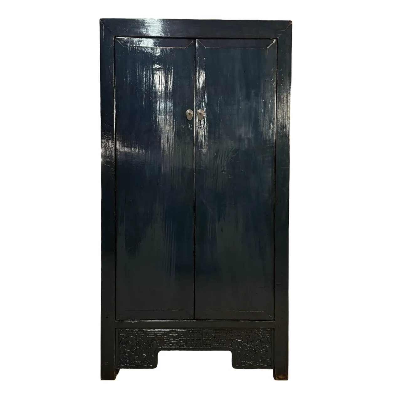 Wandkast 2 deurs lak uniek blauw