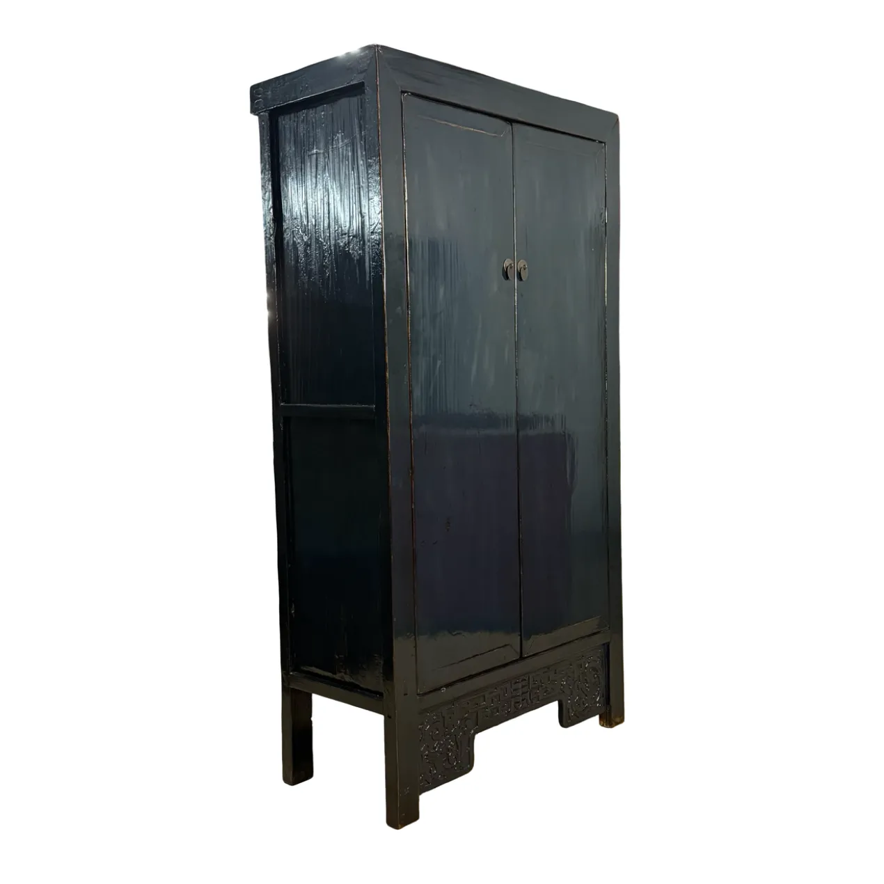 Wandkast 2 deurs lak uniek blauw
