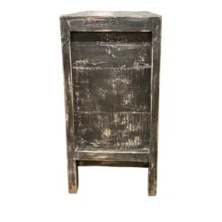 Wandkast 2deur zwart/wit schub uniek