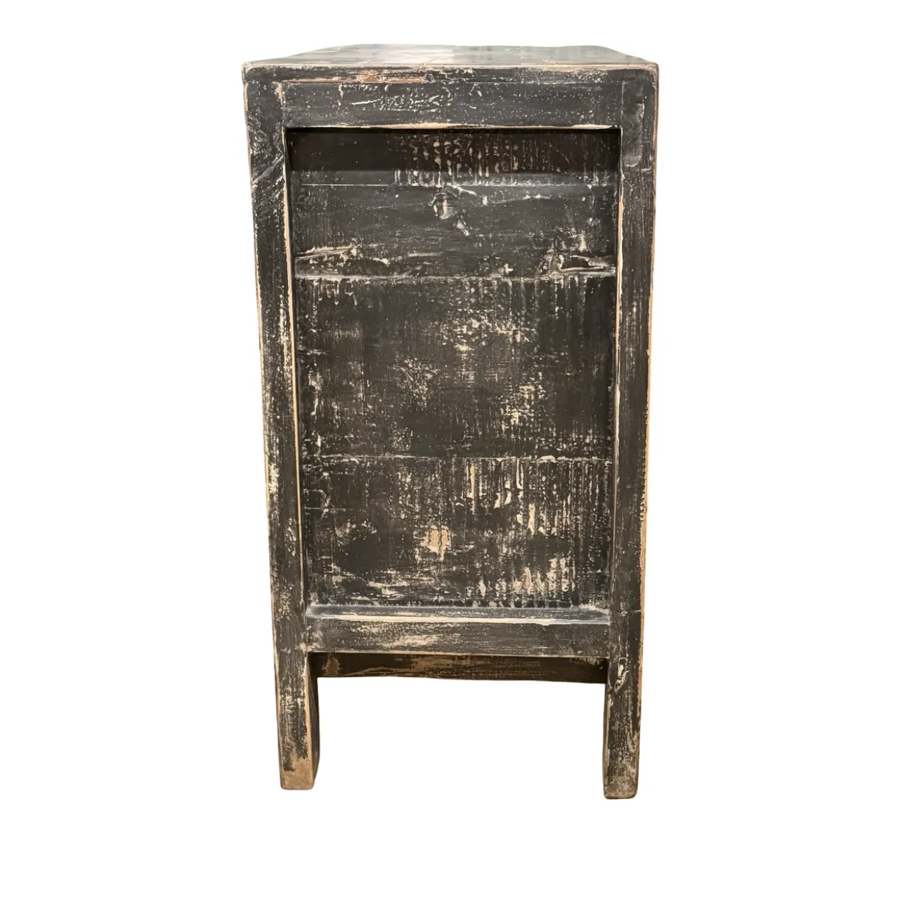 Wandkast 2deur zwart/wit schub uniek