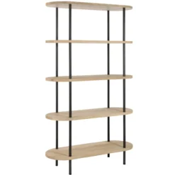 Wandkast Eli 5 planken mangohout/staal naturel