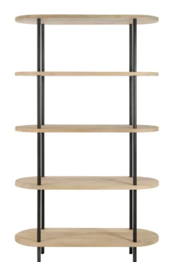 Wandkast Eli 5 planken mangohout/staal naturel