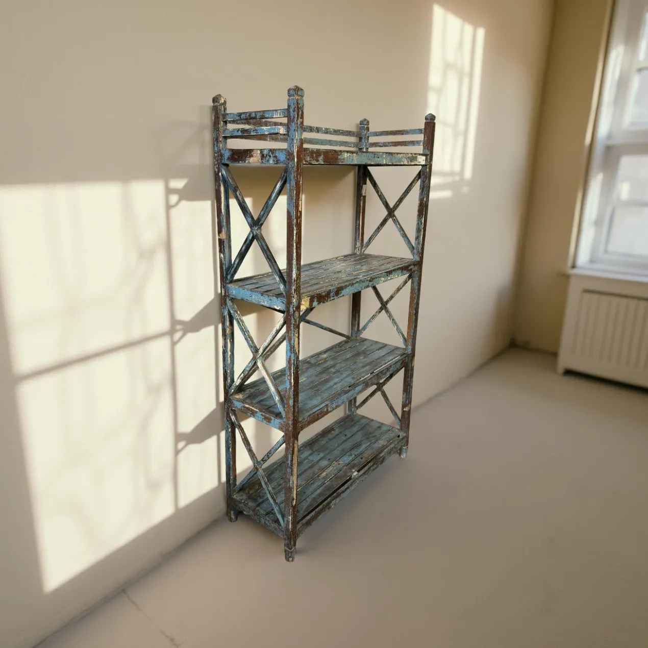 Wandkast groot uniek blauw
