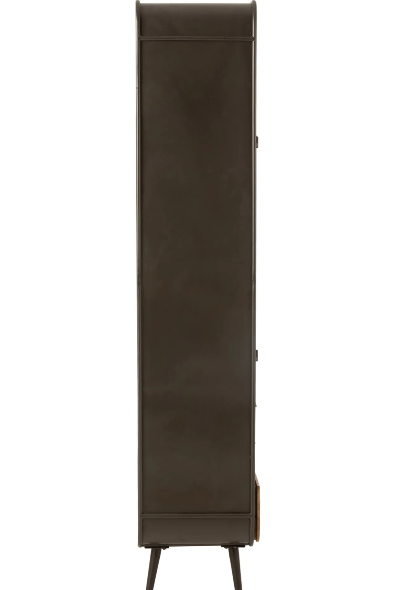 Wandkast metaal/hout Zwart/Naturel