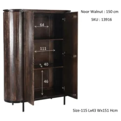 Wandkast Nairo walnut
