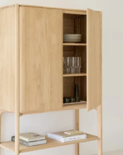 Wandkast PI - eiken geolied - 110x45x170