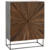 Wandkast Shanil 2 deuren bruin/grijs