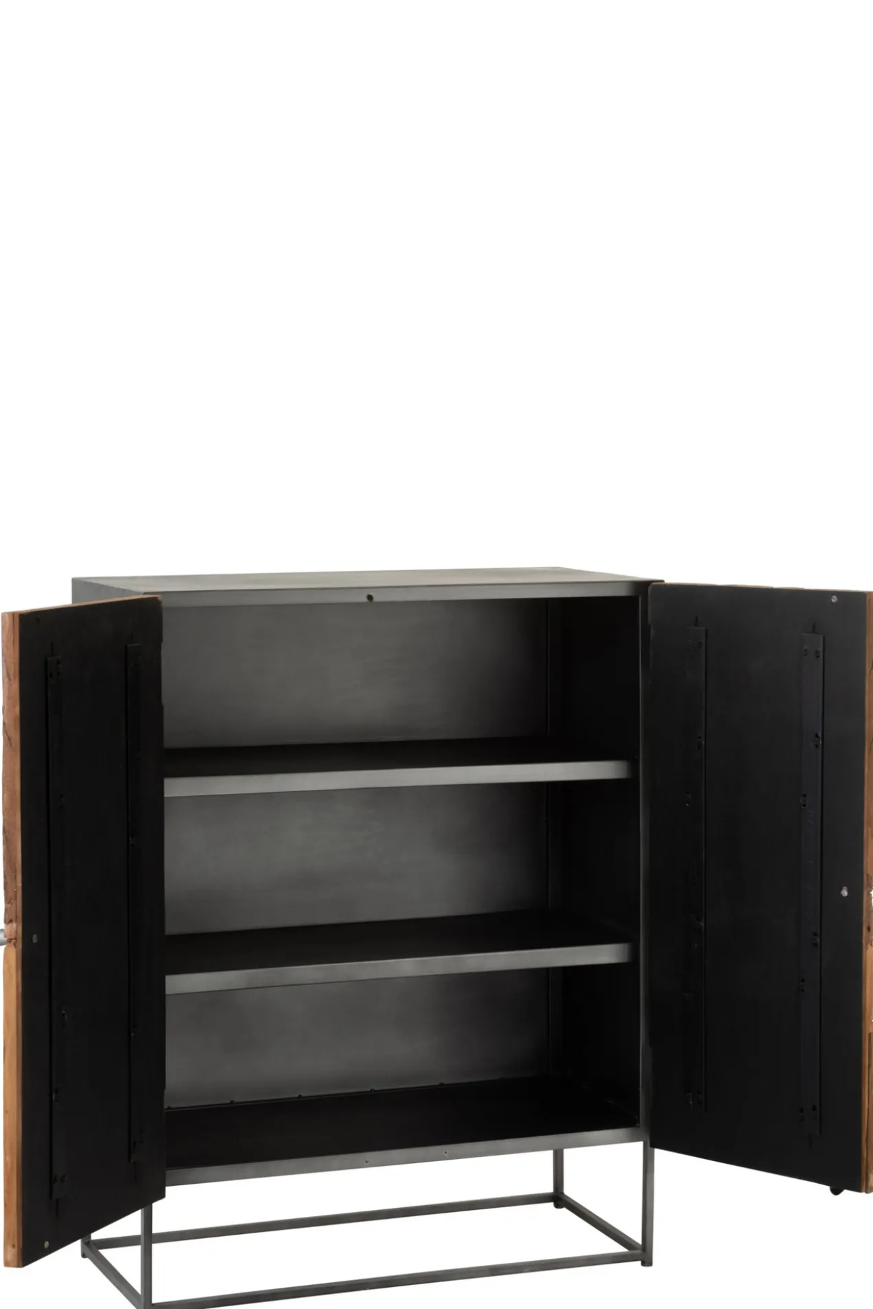 Wandkast Shanil 2 deuren bruin/grijs