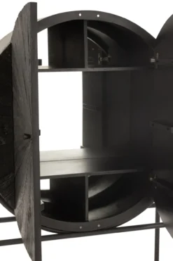 Wandkast Shanil Rond zwart
