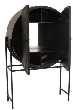 Wandkast Shanil Rond zwart