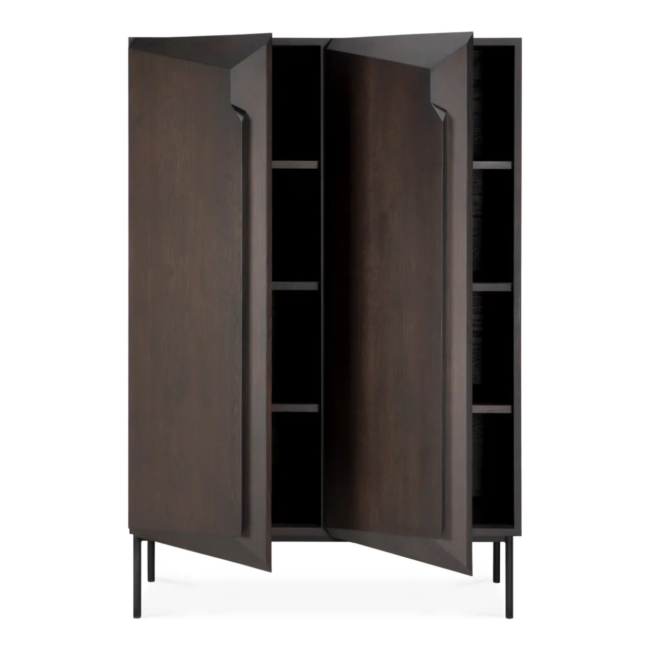 Wandkast Stairs - bruin eikenhout - 100x46x150