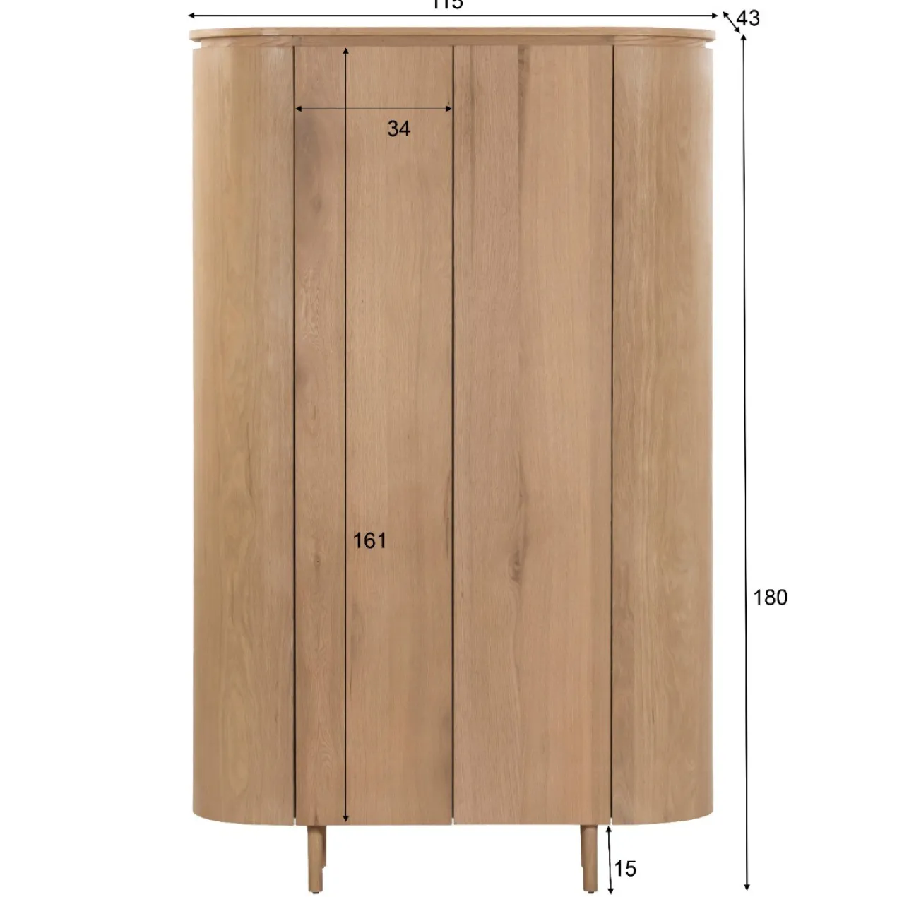 Wandkast Tavio naturel