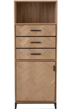 Wandkast Zigzag hout/metaal Naturel