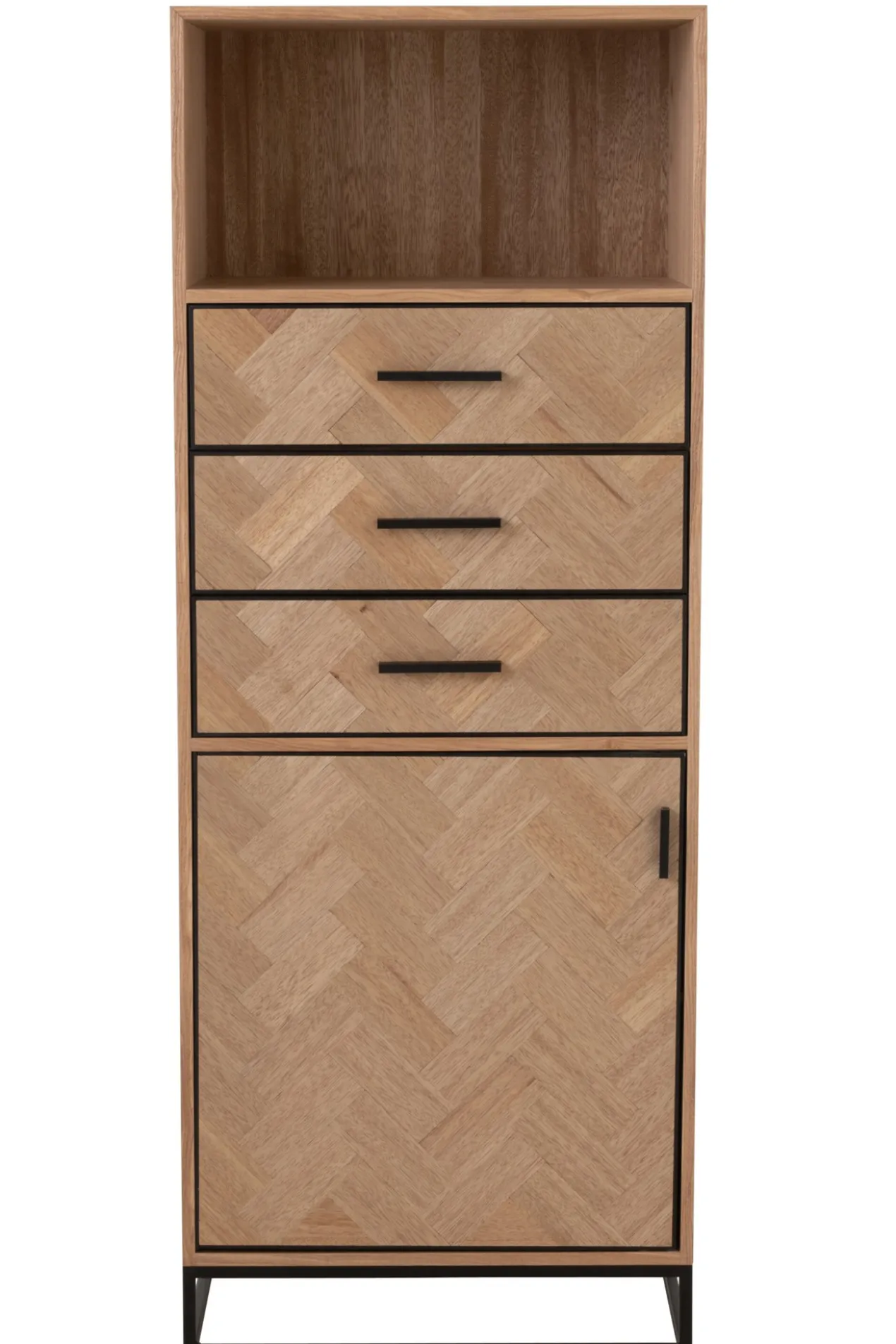 Wandkast Zigzag hout/metaal Naturel
