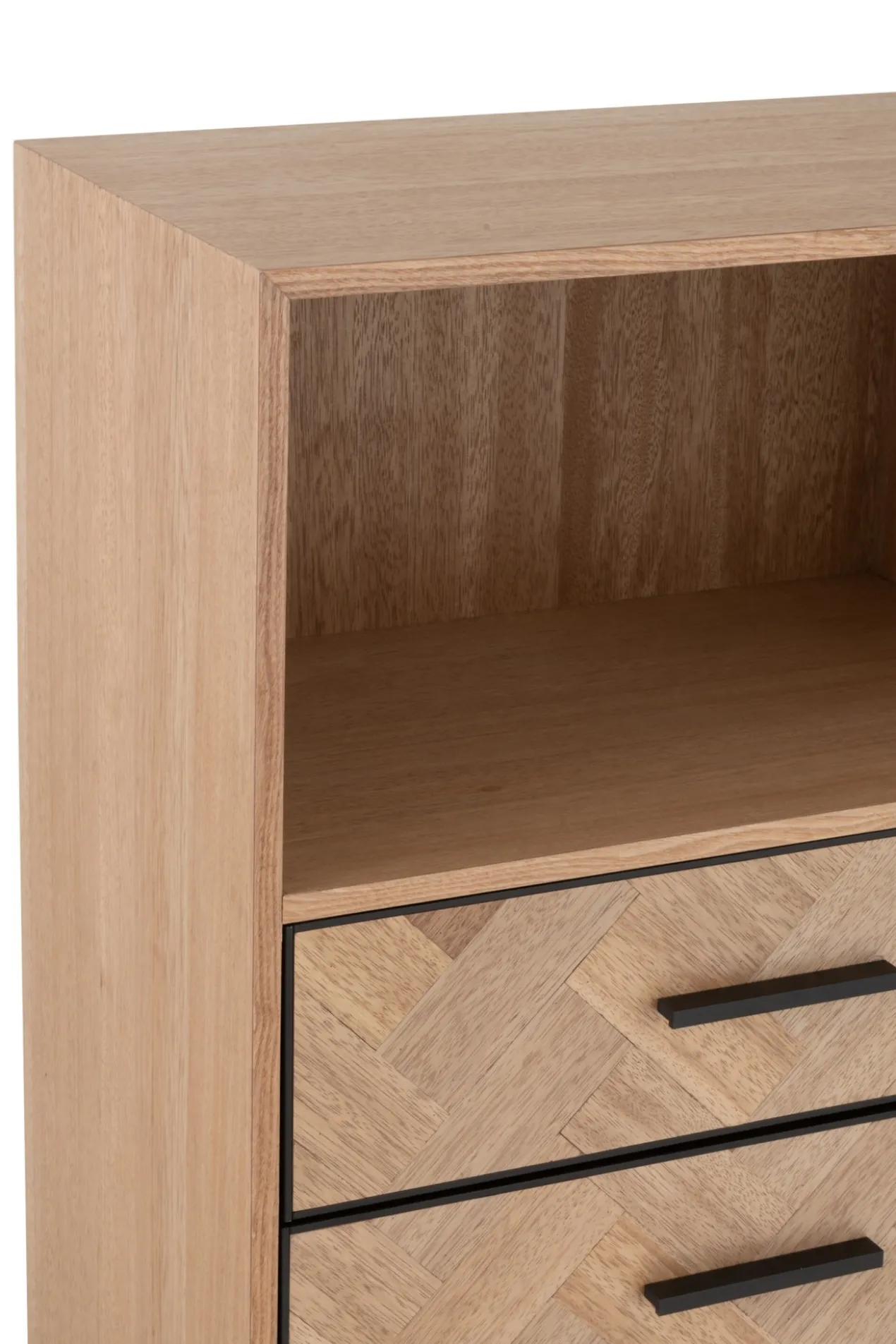 Wandkast Zigzag hout/metaal Naturel
