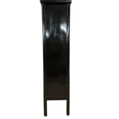 Wandkast zwart 2deur 4la lak uniek
