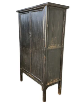 Wandkast zwart 2 deurs Kast 2Dr zwart/f uniek