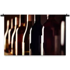Wandkleed Oude wijncollectie in wijnkelder 120 x 80 cm