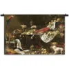Wandkleed Stilleven met hond en papegaai 120 x 80