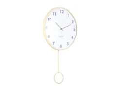 Wandklok Cheeky Dome - Zachtgeel