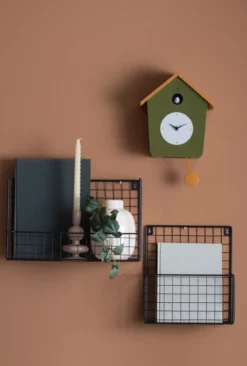 Wandklok Cuckoo Light - Legergroen & okergeel