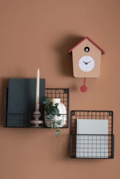 Wandklok Cuckoo Light - Okergeel & mistigblauw