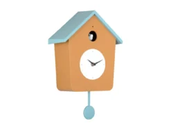 Wandklok Cuckoo Light - Okergeel & mistigblauw
