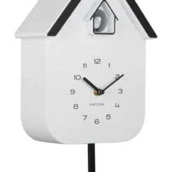 Wandklok Dupla Color Koekoek Wit Zwart