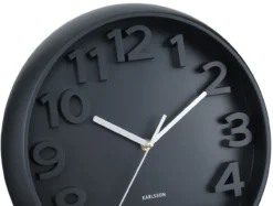 Wandklok Elevated Classic Numbers - Zwart