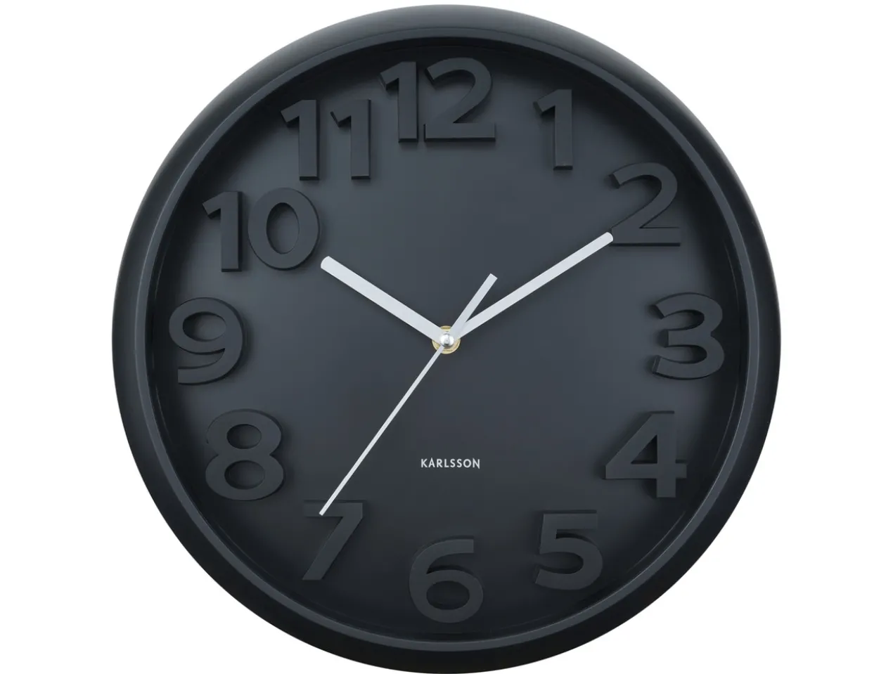 Wandklok Elevated Classic Numbers - Zwart